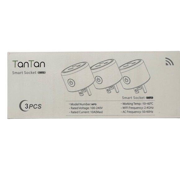 TanTan Smart Socket 3PCS WiFi Plug With App Control WP3 Model 10A Max 100-240V - Picture 4 of 8